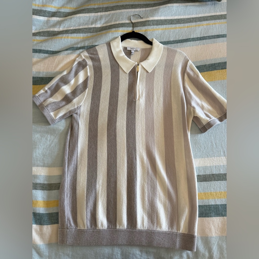 Reiss Zip Neck Polo Sweater